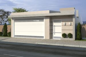 Fachada de uma casa no estilo moderna